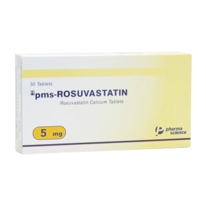 Pms-Rosuvastatin 5mg Pharmascience 3 vỉ x 10 viên (Rosuvastatin)