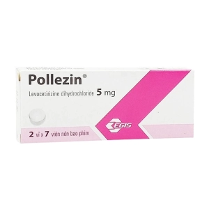 Pollezin 5mg Egis 2 vỉ x 7 viên (Levocetirizin)