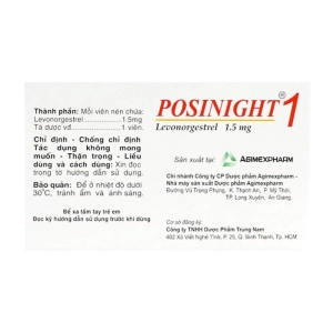 Posinight 1 Agimexpharm 1 vỉ x 1 viên