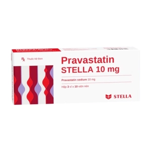 Pravastatin Stella 10mg 3 vỉ x 10 viên (Pravastatin sodium)