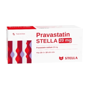 Pravastatin Stella 20mg 10 vỉ x 10 viên (Pravastatin sodium)