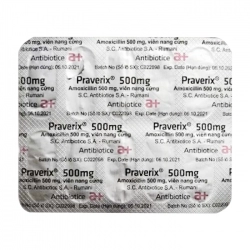Praverix 500mg Doha 1 vỉ x 10 viên Praverix 500mg Doha 1 vỉ x 10 viên