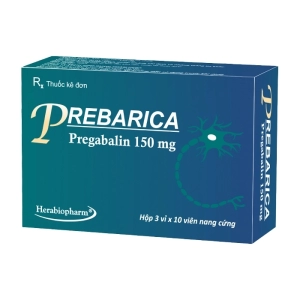 Prebarica 150mg Herabiopharm 3 vỉ x 10 viên (Pregabalin)