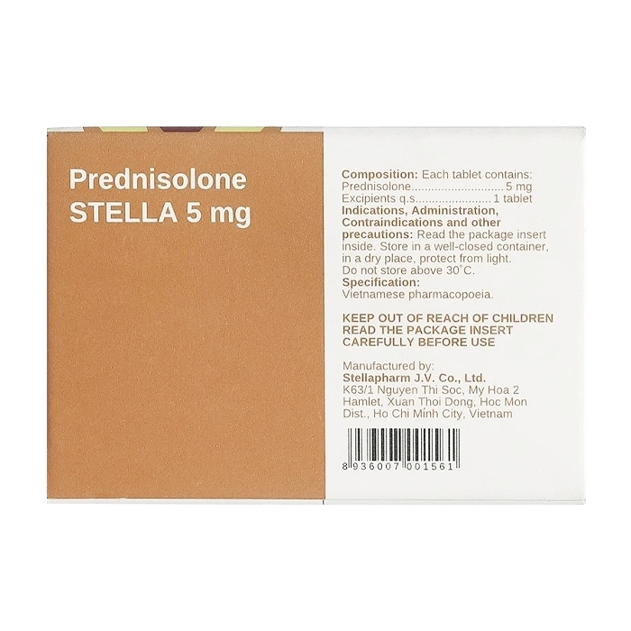 Prednisolone Stella 5mg 200 viên