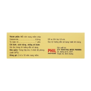 Prelone 0.5mg Phil Inter Pharma 3 vỉ x 10 viên (Dutasteride)