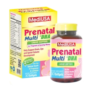 Prenatal Multi +DHA MediUSA 30 viên - Bổ sung Vitamin, khoáng chất cho phụ nữ