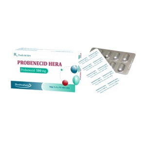 Probenecid Hera 500mg Herabiopharm 3 vỉ x 10 viên (Probenecid)