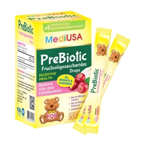 Probiotic Fructooligosaccharides Drops MediUSA 30 gói - Hỗ trợ tiêu hóa, táo bón cho trẻ Probiotic Fructooligosaccharides Drops MediUSA 30 gói - Hỗ trợ tiêu hóa, táo bón cho trẻ