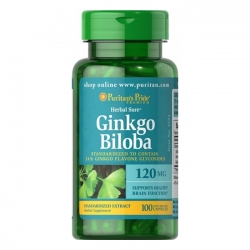 Tpbvsk bổ não Puritans Pride Ginkgo Biloba 120mg, Chai 100 viên Tpbvsk bổ não Puritans Pride Ginkgo Biloba 120mg, Chai 100 viên