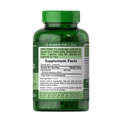 Puritan’s Pride Saw Palmetto 450mg, Chai 200 viên Puritan’s Pride Saw Palmetto 450mg, Chai 200 viên