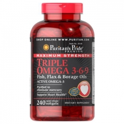Viên uống Puritan's Pride Triple Omega 3-6-9  240 VIÊN Viên uống Puritan's Pride Triple Omega 3-6-9  240 VIÊN
