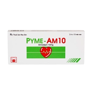 Thuốc tim mạch Pyme AM10 ( Amlodipin 10mg ), Hộp 30 viên