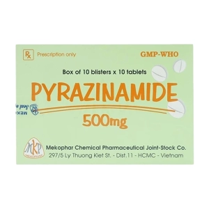 Pyrazinamide 500mg Mekophar 10 vỉ x 10 viên (Pyrazinamide)