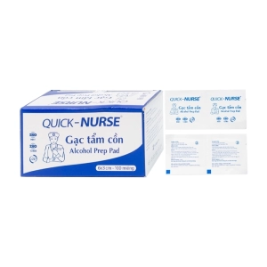 Quick-Nurse Yahon 6x3cm (100 miếng) - Gạc tẩm cồn