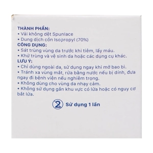 Quick-Nurse Yahon 6x3cm (100 miếng) - Gạc tẩm cồn