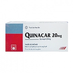 Quinacar 20mg Pymepharco 7 vỉ x 14 viên Quinacar 20mg Pymepharco 7 vỉ x 14 viên