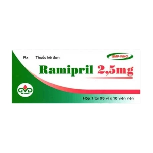 Ramipril 2.5mg Minh Dân 3 vỉ x 10 viên (Ramipril)