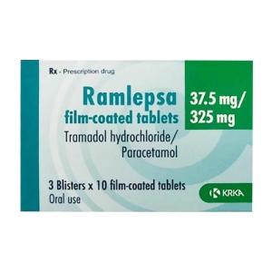 Ramlepsa Film-Coated Tablets 37.5mg/325mg Krka 3 vỉ x 10 viên (Paracetamol + Tramadol)