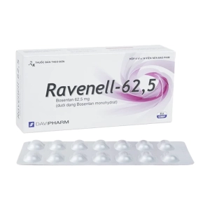 Ravenell-62.5 Davipharm 4 vỉ x 14 viên (Bosentan)