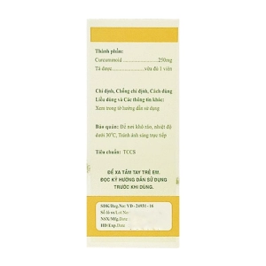 Redgamax 250mg HDPharma 12 vỉ x 5 viên (Curcuminoid)