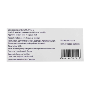 Redivec 100mg Dr.Reddys 6 vỉ x 10 viên (Imatinib)