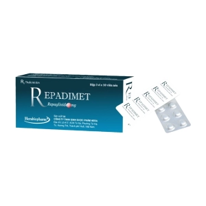 Repadimet 1mg Herabiopharm 3 vỉ x 10 viên (Repaglinide)