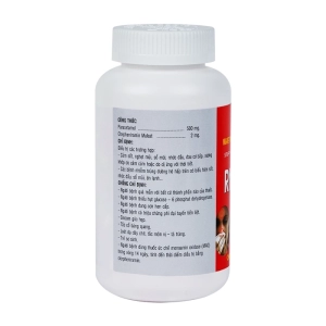 Rhetanol Donaipharm 200 viên (Paracetamol + Clorpheniramin)