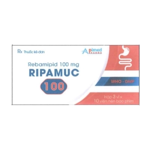 Ripamuc 100 Apimed 3 vỉ x 10 viên (Rebamipide)