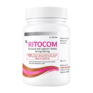 Ritocom 50mg/200mg Hetero Drugs lọ 120 viên (Lopinavir + Ritonavir)