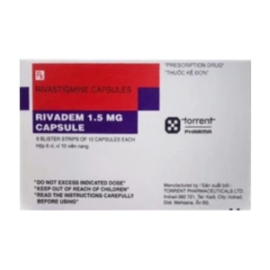 Rivadem 1.5mg Capsule Torrent Pharma 6 vỉ x 10 viên (Rivastigmine)