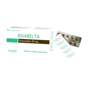 Rivarelta 20mg Herabiopharm 3 vỉ x 10 viên (Rivaroxaban)