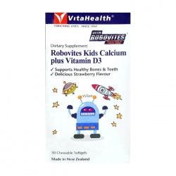 Robovites Kids Calcium Plus Vitamin D3 VitaHealth 30 viên Robovites Kids Calcium Plus Vitamin D3 VitaHealth 30 viên
