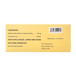 Rodilar 15mg Mekophar 10 vỉ x 10 viên (Dextromethorphan hydrobromid)