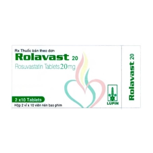 Rolavast 20 Lupin 2 vỉ x 10 viên (Rosuvastatin)