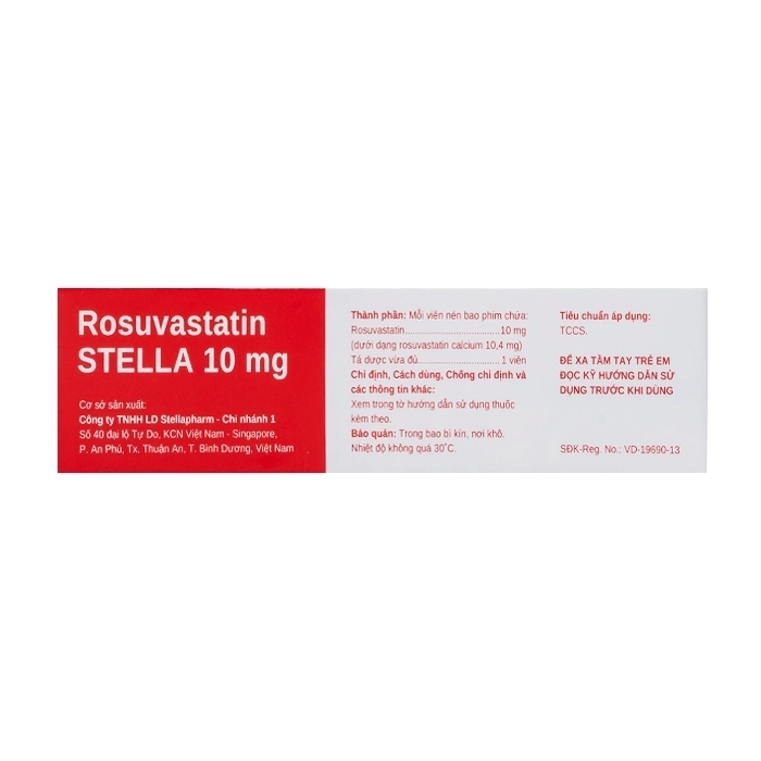 Rosuvastatin Stella 10mg 3 vỉ x 10 viên