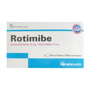 Rotimibe Mediplantex 3 vỉ x 10 viên (Rosuvastatin + Ezetimibe)