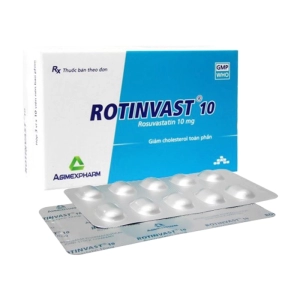 Rotinvast 10 Agimexpharm 3 vỉ x 10 viên (Rosuvastatin)