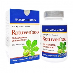 Rotuven 300 Natural Origin 60 viên - Hỗ trợ điều trị bệnh suy giãn tĩnh mạch chân Rotuven 300 Natural Origin 60 viên - Hỗ trợ điều trị bệnh suy giãn tĩnh mạch chân