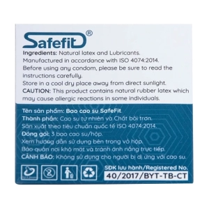 Safefit Comfortable 3 cái - Bao cao su