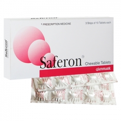 Viên nhai Saferon dự phòng và điều trị chứng thiếu máu thiếu sắt Viên nhai Saferon dự phòng và điều trị chứng thiếu máu thiếu sắt