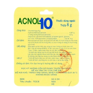 Thuốc trị mụn Sagopha Acnol 10 giúp trị mụn trứng cá, mụn cám Thuốc trị mụn Sagopha Acnol 10 giúp trị mụn trứng cá, mụn cám