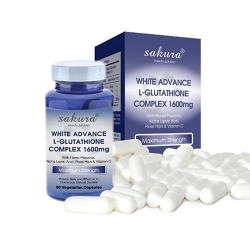 Viên uống trắng da Sakura White Advance L -Glutathione Complex 1600mg
