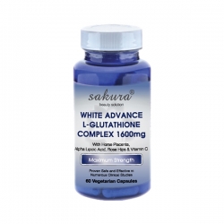 Viên uống trắng da Sakura White Advance L -Glutathione Complex 1600mg