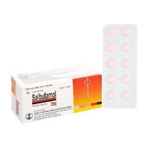 Salbutamol 2mg Dopharma 10 vỉ x 10 viên (Salbutamol)