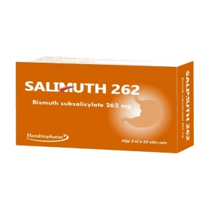 Salimuth 262 Herabiopharm 3 vỉ x 10 viên (Bismuth subsalicylate)