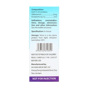 Sallet 2mg/5ml Hà Nam 100ml (Salbutamol)