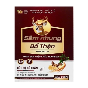 Sâm Nhung Bổ Thận Premium Tipharco 30 viên - Hỗ trợ bổ thận