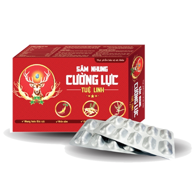 Sâm nhung cường lực Tuệ Linh | Hộp 3 vỉ x 10 viên