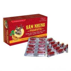 Sâm Nhung Pharvita bổ thận tráng dương | Hộp 3 vỉ x 10 viên Sâm Nhung Pharvita bổ thận tráng dương | Hộp 3 vỉ x 10 viên