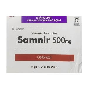 Samnir 500mg Nobel 1 vỉ x 10 viên (Cefprozil)